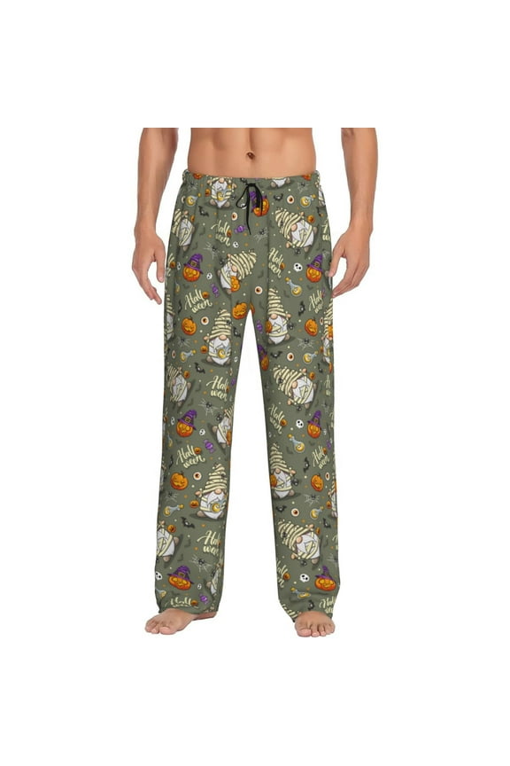 Halloween Mummy Gnome Print Men's Straight Lounge Pajama Pants - The Ultimate in Comfortable Sleepwear-XX-Large