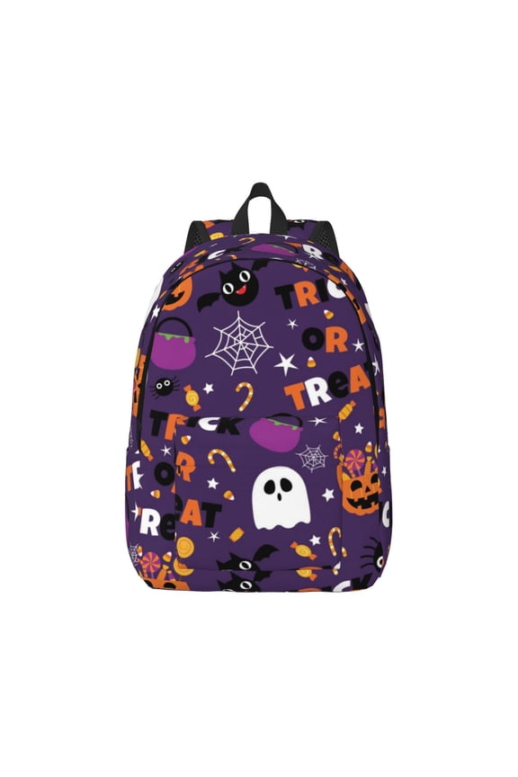 Halloween Sweet Candy for Canvas College Laptop Backpack, Durable Rucksack Travel Notebook Bag School Backpack Book Bag for Men Women