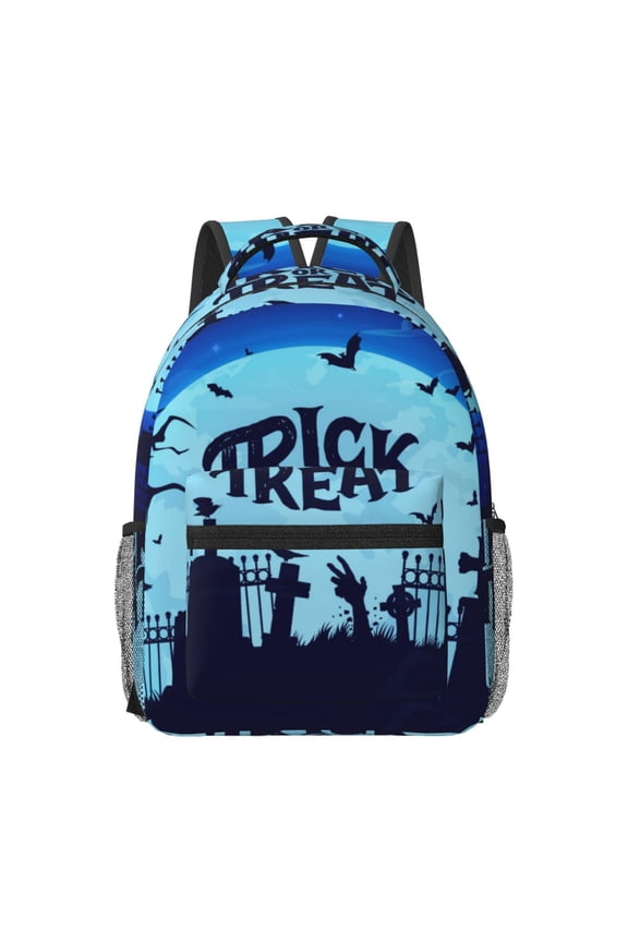 Halloween Trick Or Treat Print Casual Backpack: A Computer Backpack Ideal for Men and Women, Perfect for College, School, or Daily Travels-One Size