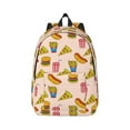 thumbnail image 1 of Xecao Hamburger Pizza Coke for Canvas College Laptop Backpack, Durable Rucksack Travel Notebook Bag School Backpack Book Bag for Men Women, 1 of 1