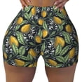 thumbnail image 1 of Xecao Hand Drawn Citrus Fruits Elegant Lemons Print Workout Shorts for Women Soft Smooth Gym Yoga Scrunch Active Tennis Workout Running Shorts, 1 of 9