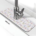 thumbnail image 1 of Xecao Hand Drawn Rabbit for Kitchen Sink Splash Guard Faucet Mat , Faucet Guard & Draining mat, (15" X 5.5" ), 1 of 7