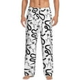 thumbnail image 1 of Xecao Hand Drawn Snake Men's Straight Lounge Pajama Pants: The Ultimate in Comfortable Sleepwear, 1 of 9