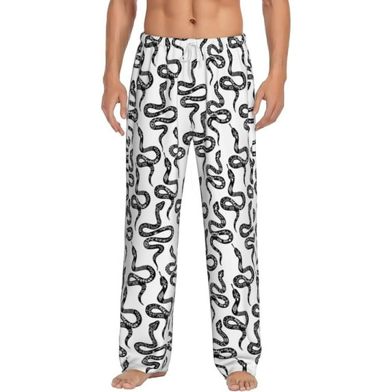Xecao Hand Drawn Snake Men's Straight Lounge Pajama Pants: The Ultimate in Comfortable Sleepwear