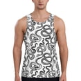 thumbnail image 1 of Xecao Hand Drawn Snake Men's Tank Top Workout Quick Dry Sleeveless Gym Jogging Muscle Shirts Summer Swim Beach Tops, 1 of 9