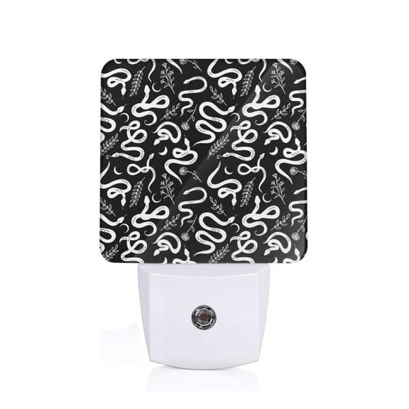 Xecao Hand Drawn Snake for Night Light - a Wall-mounted LED Fixture with A Dusk-to-dawn Sensor, Ideal for Bedrooms, Bathrooms, Hallways, and Kitchens-EU