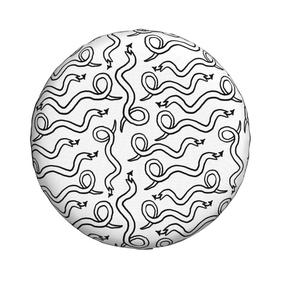 Xecao Hand Drawn Snake for Tire Covers: Waterproof, dust-proof, and universally fitting for trailers, SUVs