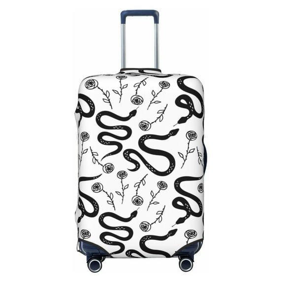 Xecao Hand Drawn Snake print Elastic Luggage Cover, with double-sided print , is perfect for travel, business, and daily use