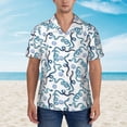 thumbnail image 1 of Xecao Hand Drawn Snake print Hawaiian shirt - a stylish short-sleeve button-down for men, perfect for casual beach and tropical outings., 1 of 9