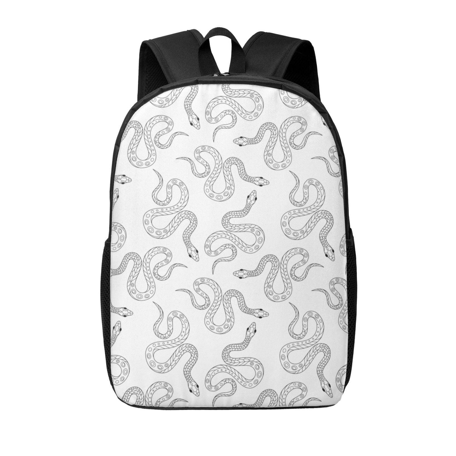 Xecao Hand Drawn Snake print Travel Backpack, Large Computer Backpack ...