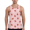 thumbnail image 1 of Xecao Hand Drawn Strawberry Men's Tank Top Workout Quick Dry Sleeveless Gym Jogging Muscle Shirts Summer Swim Beach Tops, 1 of 9