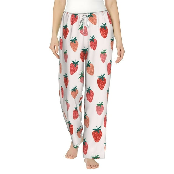 Xecao Hand Drawn Strawberry Women's Straight Lounge Pajama Pants: The Epitome of Relaxed Sleepwear