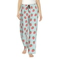 thumbnail image 1 of Xecao Hand Drawn Strawberry Women's Straight Lounge Pajama Pants: The Epitome of Relaxed Sleepwear, 1 of 9