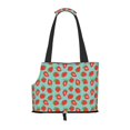 thumbnail image 1 of Xecao Hand Drawn Strawberry for Cat Carrier Small Dog Handbag: The Ideal Travel Companion for Your Pet, 1 of 8