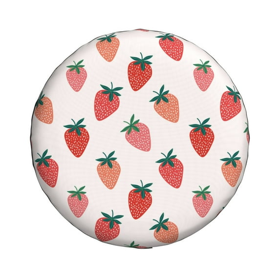 Xecao Hand Drawn Strawberry for Tire Covers: Waterproof, dust-proof, and universally fitting for trailers, SUVs