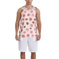 thumbnail image 1 of Xecao Hand Drawn Strawberry print basketball shirt for both men and women, a unisex basketball jersey perfect for theme parties-Medium, 1 of 6