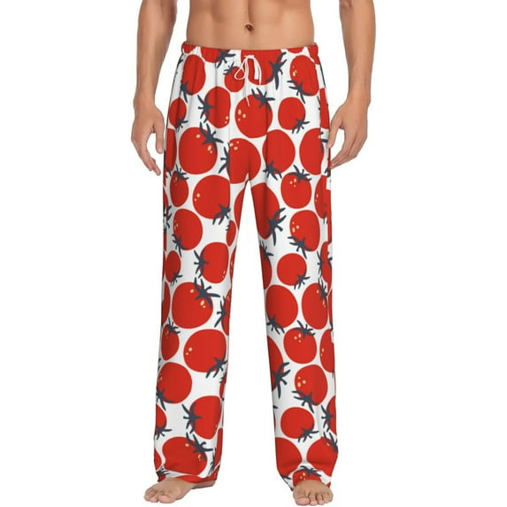 Xecao Hand Drawn Tomatoes Men's Straight Lounge Pajama Pants: The Ultimate in Comfortable Sleepwear