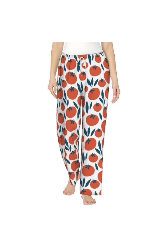 Hand Drawn Tomatoes Women's Straight Lounge Pajama Pants: The Epitome of Relaxed Sleepwear