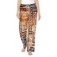 thumbnail image 1 of Xecao Hand Drawn Vintage Coffee Women's Straight Lounge Pajama Pants: The Epitome of Relaxed Sleepwear, 1 of 9