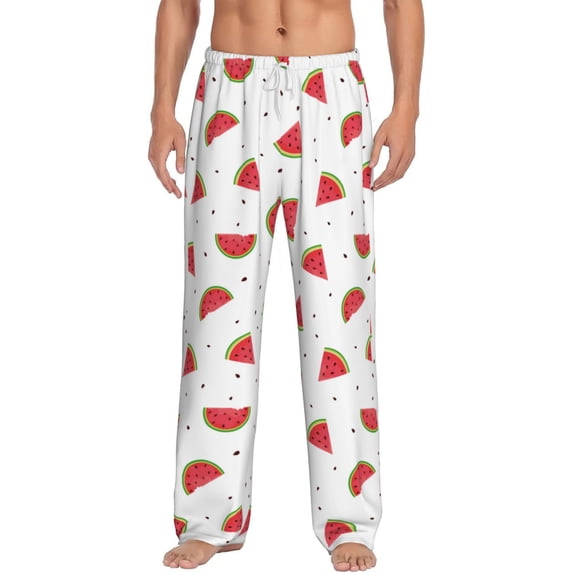 Xecao Hand Drawn Watermelon Men's Straight Lounge Pajama Pants: The Ultimate in Comfortable Sleepwear