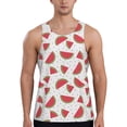 thumbnail image 1 of Xecao Hand Drawn Watermelon Men's Tank Top Workout Quick Dry Sleeveless Gym Jogging Muscle Shirts Summer Swim Beach Tops, 1 of 9