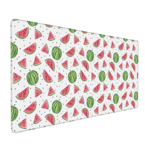 Xecao Hand Drawn Watermelon Print Large Mouse Pad, 16x35.5in Mousepad, Professional Non-Slip Rubber Base Big Mouse Pad, Mouse Pad for Gaming & Office Full Desk Mouse Pad