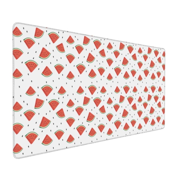 Xecao Hand Drawn Watermelon Print Large Mouse Pad, 16x35.5in Mousepad, Professional Non-Slip Rubber Base Big Mouse Pad, Mouse Pad for Gaming & Office Full Desk Mouse Pad