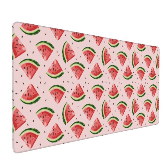 Xecao Hand Drawn Watermelon Print Large Mouse Pad, 16x35.5in Mousepad, Professional Non-Slip Rubber Base Big Mouse Pad, Mouse Pad for Gaming & Office Full Desk Mouse Pad