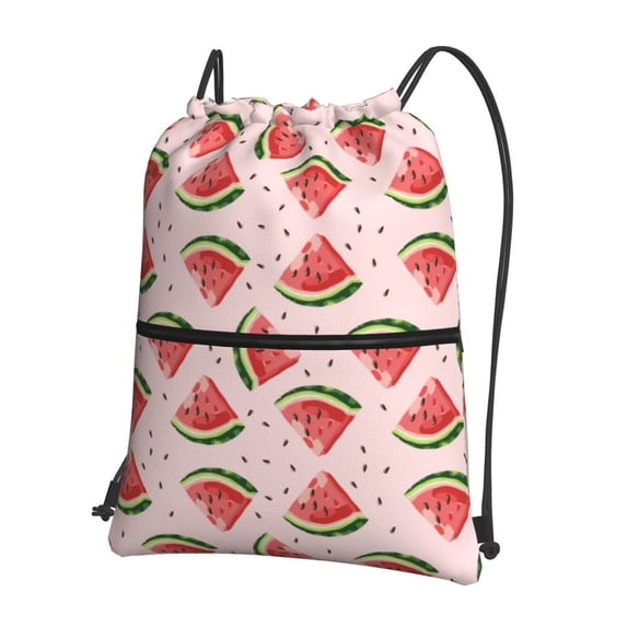 Xecao Hand Drawn Watermelon for Drawstring Bags,Pull String Backpack Bags,String Bag Sackpack