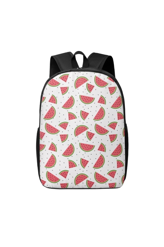 Hand Drawn Watermelon print Travel Backpack, Large Computer Backpack for Men Women, College School Rucksack Book Bag