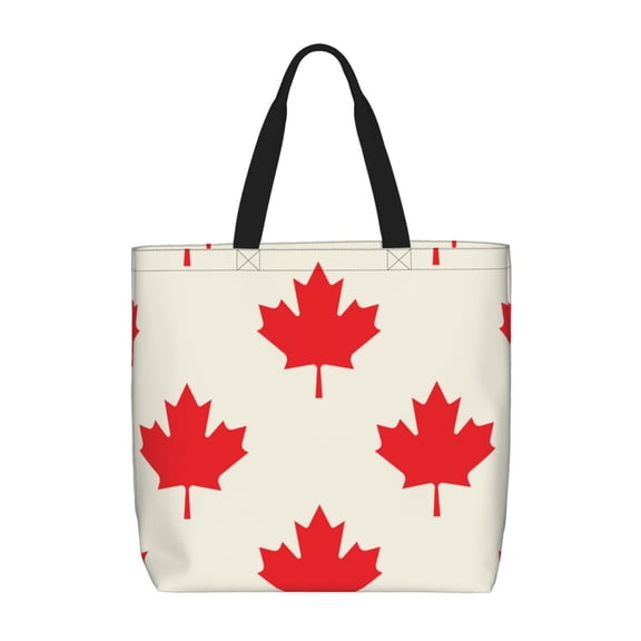 Xecao Happy Canada Day for Tote Bag: spacious with inner pockets, ideal for work, shopping, or travel.