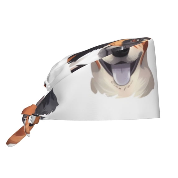 Xecao Happy Dog Faces Collage Print Men Women Adjustable Working Cap with Button Unisex Hats Sweatband
