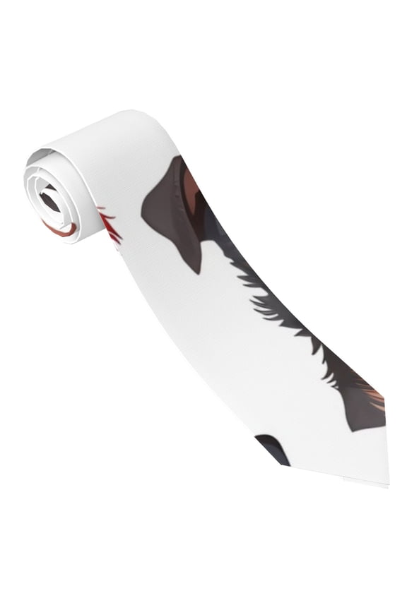 Happy Dog Faces Collage Print Tie For Men Necktie Woven Jacquard Neck Ties,Classic Men's Tie