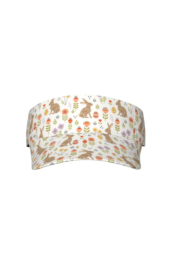 Happy Easter for Adult Sun Cap offers versatile sun protection with adjustable Velcro for a secure fit.