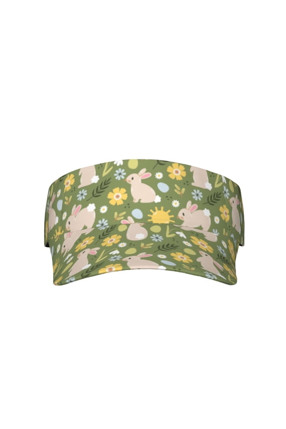 Happy Easter for Adult Sun Cap offers versatile sun protection with adjustable Velcro for a secure fit.