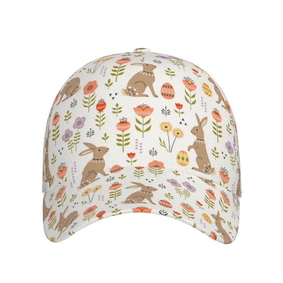 Xecao Happy Easter for Baseball Cap: Unisex, crafted from classic polyester twill fabric, featuring a soft unconstructed design