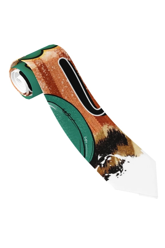 Happy Fall Y'All Print Tie For Men Necktie Woven Jacquard Neck Ties,Classic Men's Tie