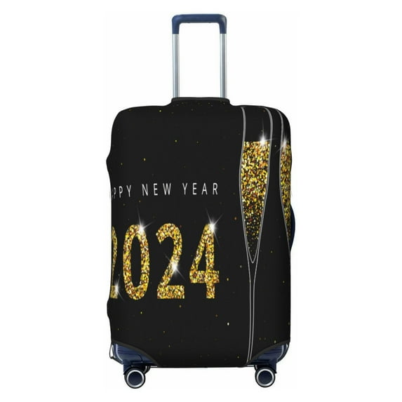 Xecao Happy New Year 2024 (2) print Elastic Luggage Cover, with double-sided print , is perfect for travel, business, and daily use