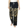 thumbnail image 1 of Xecao Happy New Year 2024 (5) Women's Straight Lounge Pajama Pants: The Epitome of Relaxed Sleepwear, 1 of 9