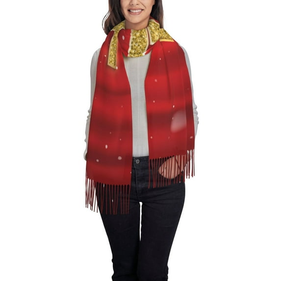 Xecao Happy New Year 2025 F Pattern Womens Winter Scarf Fall Scarf Oversized Large Scarf for Women Warm Shawl Wrap