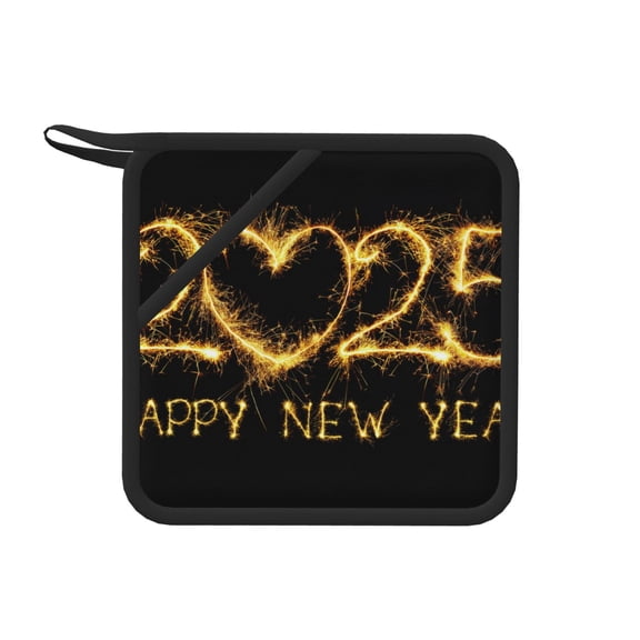Xecao Happy New Year 2025 for Silicone Trivet Mats - Heat Resistant Pot Holders, Multipurpose Non-Slip Hot Pads