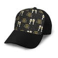thumbnail image 1 of Xecao Happy New Year print unisex vintage washed baseball cap, a soft and adjustable hat perfect for any casual style., 1 of 5