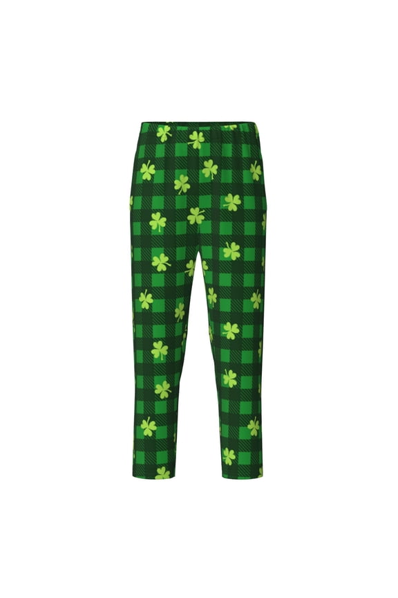 Happy St. Patrick's Day5 Print Teenagers' Pajama Pants Long Sleep Pants Soft Elastic Waist Pajama Bottoms Elastic waist with 2 Pockets 5-16 Years-Small