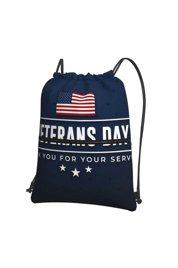 Happy Veterans Day for Drawstring Bags,Pull String Backpack Bags,String Bag Sackpack
