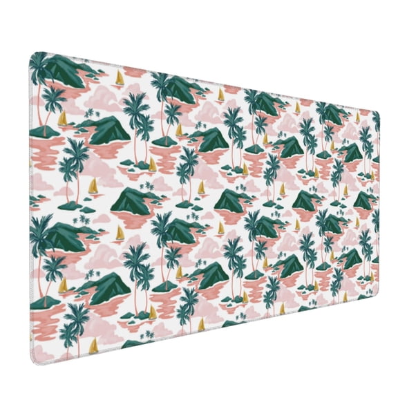 Xecao Hawaii Palms Print Large Mouse Pad, 16x35.5in Mousepad, Professional Non-Slip Rubber Base Big Mouse Pad, Mouse Pad for Gaming & Office Full Desk Mouse Pad
