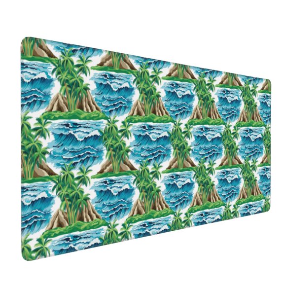 Xecao Hawaii Palms Print Large Mouse Pad, 16x35.5in Mousepad, Professional Non-Slip Rubber Base Big Mouse Pad, Mouse Pad for Gaming & Office Full Desk Mouse Pad