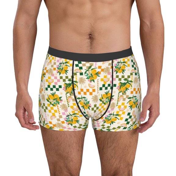 Xecao Hawaii Palms Print Men's Underwear Boxer Briefs Pack - Your ComfortSoft, Moisture-Wicking, and Breathable Choice for Men's Underwear-