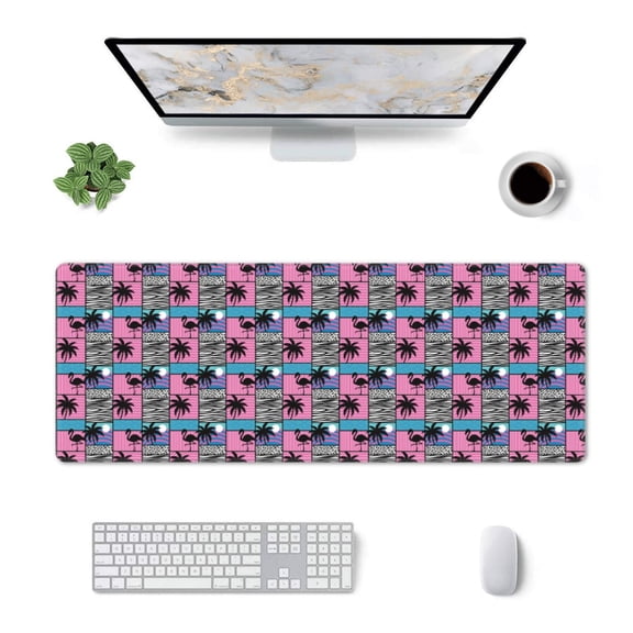 Xecao Hawaii Palms for Mouse Pad - Waterproof Extended Contour Mouse Mat, Large Gaming Mousepad Laptop Keyboard Mat with Non-Slip Rubber Base