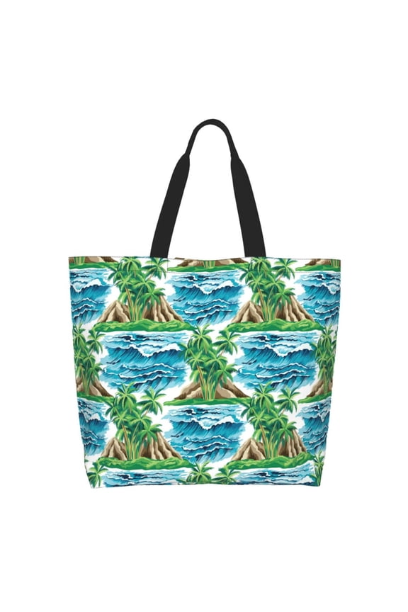 Hawaii Palms for Tote Bag for Women, Tote Shoulder Bag with a littlw pocket and Handbag for Travel, Work