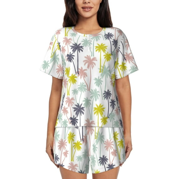 Xecao Hawaiian Coconut Tree print Swimsuit for women, Summer-ready, sporty style.Quick-dry fabric. Many sizes & colors.